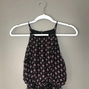 Purple and Black Pattern halter top Maxi Dress